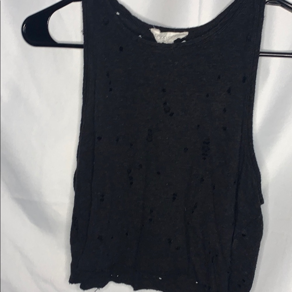 Distressed Cropped Tshirt